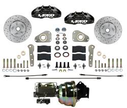 Leed Brakes - Leed Brakes BFC0026-8307X Power Front Kit w/Drilled Rotors & Black Calipers - Image 1