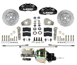Leed Brakes - Leed Brakes BFC0026-Y307X Power Front Kit w/Drilled Rotors & Black Calipers - Image 1