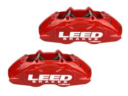 Leed Brakes - Leed Brakes RFC0026-8307X Power Front Kit w/Drilled Rotors & Red Calipers - Image 2