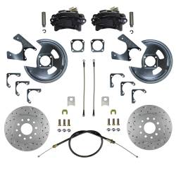 Leed Brakes - Leed Brakes BRC1002X Rear Disc Brake Kit w/Drilled Rotors & Black Calipers - Image 1