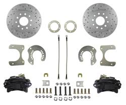 Leed Brakes - Leed Brakes BRC2001X Rear Disc Brake Kit w/Drilled Rotors & Black Calipers - Image 1