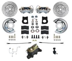 Leed Brakes - Leed Brakes FC0001-405X Manual Front Kit w/Drilled Rotors & Zinc Plated Calipers - Image 1