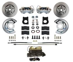 Leed Brakes - Leed Brakes FC0001-4C7 Manual Front Kit w/Plain Rotors & Zinc Plated Calipers - Image 1