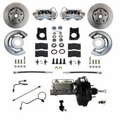 Leed Brakes - Leed Brakes FC0004-W405 Power Front Kit w/Plain Rotors & Zinc Plated Calipers - Image 1