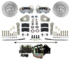 Leed Brakes - Leed Brakes FC0025-8307X Power Front Kit w/Drilled Rotors & Zinc Plated Calipers - Image 1