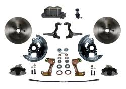 Leed Brakes - Leed Brakes FC1002-305 Manual Front Kit w/Plain Rotors & Zinc Plated Calipers - Image 1