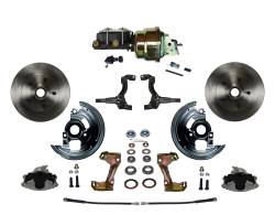 Leed Brakes - Leed Brakes FC1002-K105 Power Front Kit w/Plain Rotors & Zinc Plated Calipers - Image 1