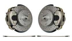 Leed Brakes - Leed Brakes FC1002SMX Spindle Kit w/Drilled Rotors & Zinc Plated Calipers - Image 1