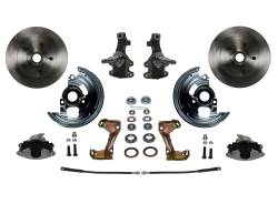 Leed Brakes - Leed Brakes FC1003SM 2" Drop Spindle Kit w/Plain Rotors & Zinc Plated Calipers - Image 1