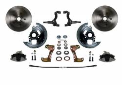 Leed Brakes - Leed Brakes FC1006SM Spindle Kit w/Plain Rotors & Zinc Plated Calipers - Image 1