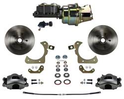 Leed Brakes - Leed Brakes FC1011-K105 Power Front Kit w/Plain Rotors & Zinc Plated Calipers - Image 1