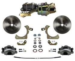 Leed Brakes - Leed Brakes FC1011-K1A1 Power Front Kit w/Plain Rotors & Zinc Plated Calipers - Image 1