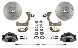 Leed Brakes - Leed Brakes FC1011SMX Spindle Kit w/Drilled Rotors & Zinc Plated Calipers - Image 1