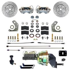 Leed Brakes - Leed Brakes FC2002-8405X Power Front Kit w/Drilled Rotors/Zinc Plated Calipers - Image 1