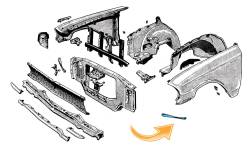 Auto Metal Direct - AMD 220-8961-L LH Fender To Radiator Support Brace for 61-64 Ford Galaxie - Image 3