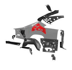 Auto Metal Direct - Auto Metal Direct 654-2668-1L LH C-Pillar Lower Support for 68-70 Dodge Charger - Image 4