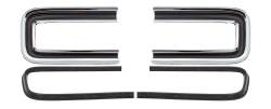Auto Metal Direct - Auto Metal Direct X930-2666-P Taillight Bezels for 66-67 Dodge Charger - Image 1