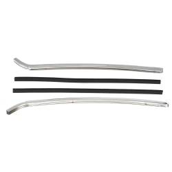 Auto Metal Direct - Auto Metal Direct W-495 L/R Chrome Vertical Quarter Window Trim w/Attach Pair - Image 3