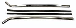 Auto Metal Direct - Auto Metal Direct W-495 L/R Chrome Vertical Quarter Window Trim w/Attach Pair - Image 1