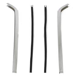 Auto Metal Direct - Auto Metal Direct W-495 L/R Chrome Vertical Quarter Window Trim w/Attach Pair - Image 4