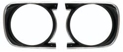 Auto Metal Direct - Auto Metal Direct W-569 Headlamp Bezels Pair for 68 Chevy Camaro Standard - Image 1