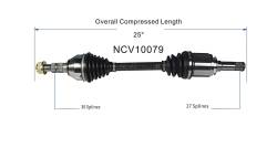 GSP - GSP NCV10079 CV Axle Assembly Front Left for 10-16 Cadillac SRX 3.0 - Image 6