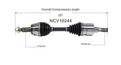 GSP - GSP NCV10244 Hummer CV Front Axle Assembly - Image 6