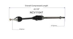 GSP - GSP NCV11047 CV Axle Assembly Front Right for 14-19 Ford Explorer 3.5 FWD - Image 6
