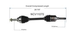 GSP - GSP NCV11070 CV Axle Assembly Front Left for 12-19 Ford Explorer 2.0/2.3 - Image 6