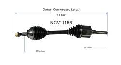 GSP - GSP NCV11166 Front Left CV Axle Assembly for Ford/Lincoln 2.0 - Image 6