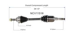 GSP - GSP NCV11516 CV Axle Assembly Front Left for Ford/Mercury 3.0 - Image 6
