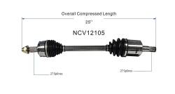 GSP - GSP NCV12105 Front Left CV Axle Assembly for 13-16 Dodge Dart 2.0 2.4 - Image 6