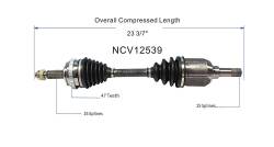 GSP - GSP NCV12539 Front Left CV Axle Assembly for Chrysler/Dodge/Plymouth - Image 6