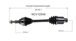 GSP - GSP NCV12549 Chrysler/Dodge 2.4 3.6 AWD/FWD Front Right CV Axle Assembly - Image 6