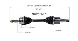 GSP - GSP NCV12567 Front Left CV Axle Assembly for 01-08 Chrysler PT Cruiser - Image 6