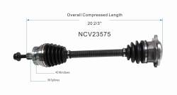 GSP - GSP NCV23575 Audi/Volkswagen 1.8/2.0 2.8 3.0 4.0 CV Axle Assembly - Image 6