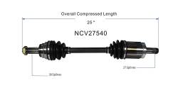 GSP - GSP NCV27540 Front Left CV Axle Assembly for BMW 4.4 - Image 6