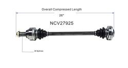 GSP - GSP NCV27925 BMW Convertible/Coupe/Wagon 3.0 Right Rear CV Axle Assembly - Image 6