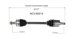 GSP - GSP NCV36014 Front Left CV Axle Assembly for 13-14 Honda Accord 2.4 - Image 6