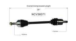 GSP - GSP NCV36071 Front Left CV Axle Assembly for 12-15 Honda Crosstour 2.4 - Image 6