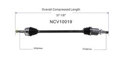 GSP - GSP NCV10019 Chevy 1.4 1.8 Front Right CV Axle Assembly - Image 6