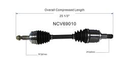 GSP - GSP NCV69010 Front Left CV Axle Assembly for 06-18 Toyota RAV4 2.5/3.5 4WD/FWD - Image 6