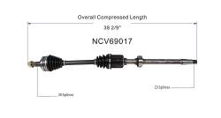 GSP - GSP NCV69017 Front Right CV Axle Assembly for Lexus 3.5 - Image 6