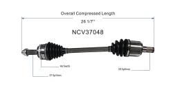 GSP - GSP NCV37048 Front Left CV Axle Assembly for Hyundai/Kia 1.6 - Image 6