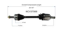 GSP - GSP NCV37069 Front Left CV Axle Assembly for Hyundai/Kia 2.4 - Image 6