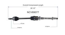 GSP - GSP NCV69077 Front Right CV Axle Assembly for 12-17 Toyota Camry 2.5 - Image 6