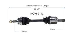 GSP - GSP NCV69113 Front Left CV Axle Assembly for 06-12 Toyota RAV4 2.4 2.5 FWD - Image 6