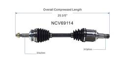 GSP - GSP NCV69114 Front Left CV Axle Assembly for 06-12 Toyota RAV4 2.4 2.5 4WD AWD - Image 6