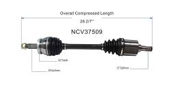 GSP - GSP NCV37509 Front Left CV Axle Assembly for 07-09 Hyundai Santa Fe 2.7 - Image 6