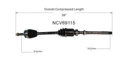 GSP - GSP NCV69115 Front Right CV Axle Assembly for 06-12 Toyota RAV4 2.4/2.5 4WD/AWD - Image 6